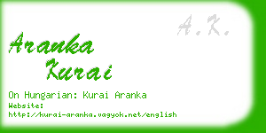 aranka kurai business card